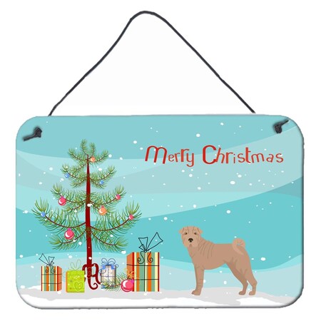 Carolines Treasures Shar Pei Christmas Tree Wall or Door Hanging Prints CK3485DS812